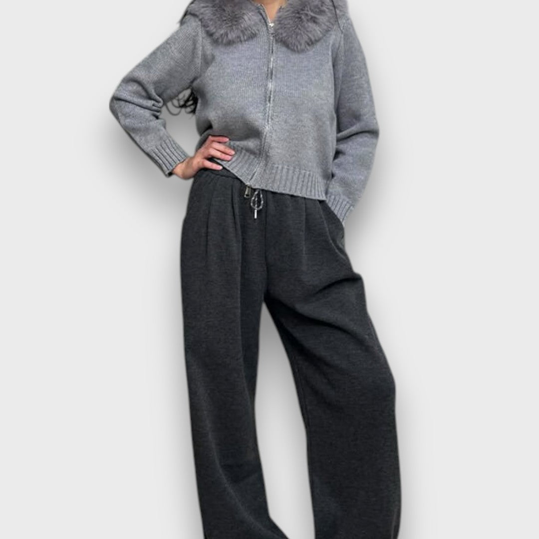 ALISANNE™ | Giacca Invernale con Colletto in Pelliccia Sintetica