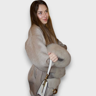 GRACELLE™ | Cappotto Avvolgente con Polsini in Pelliccia Sintetica