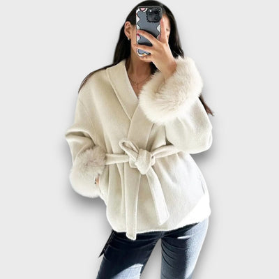 GRACELLE™ | Cappotto Avvolgente con Polsini in Pelliccia Sintetica