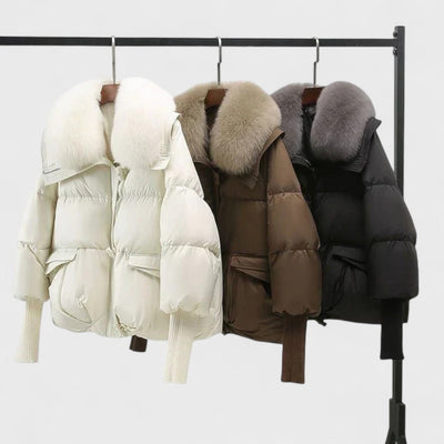 INDIE™ | Giacca Imbottita con Collo in Pelliccia Sintetica