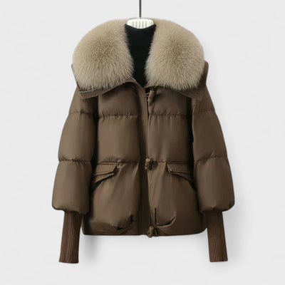 INDIE™ | Giacca Imbottita con Collo in Pelliccia Sintetica