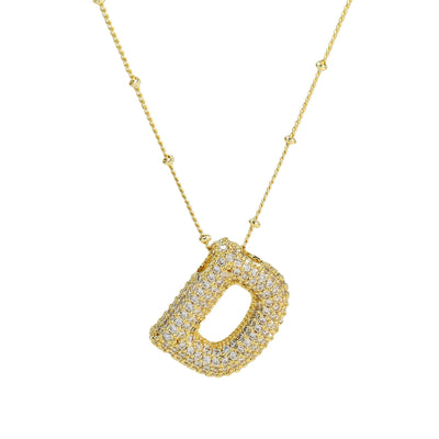 SAVANNAH™ | Collana con Lettera a Bolla in Zirconia