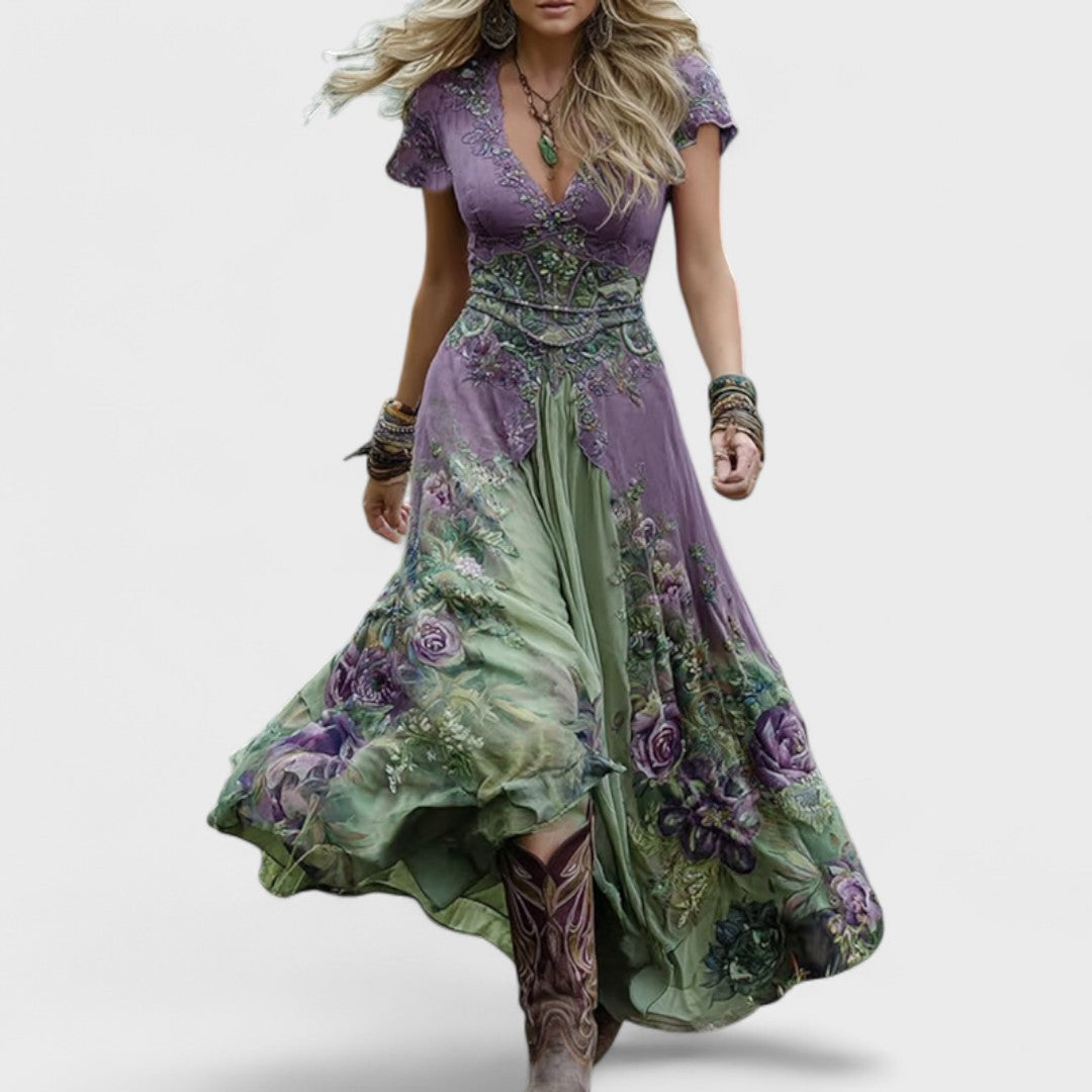 FLORA™ | Abito Boho Chic Floreale