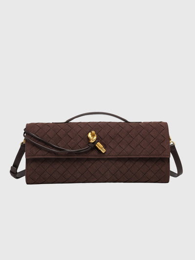 CHERRY™ | Clutch in Suede Intrecciato Elegante