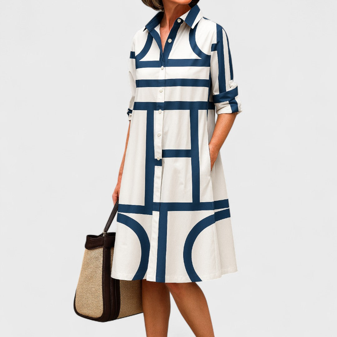 JULIA™ | Abito Midi Geometrico