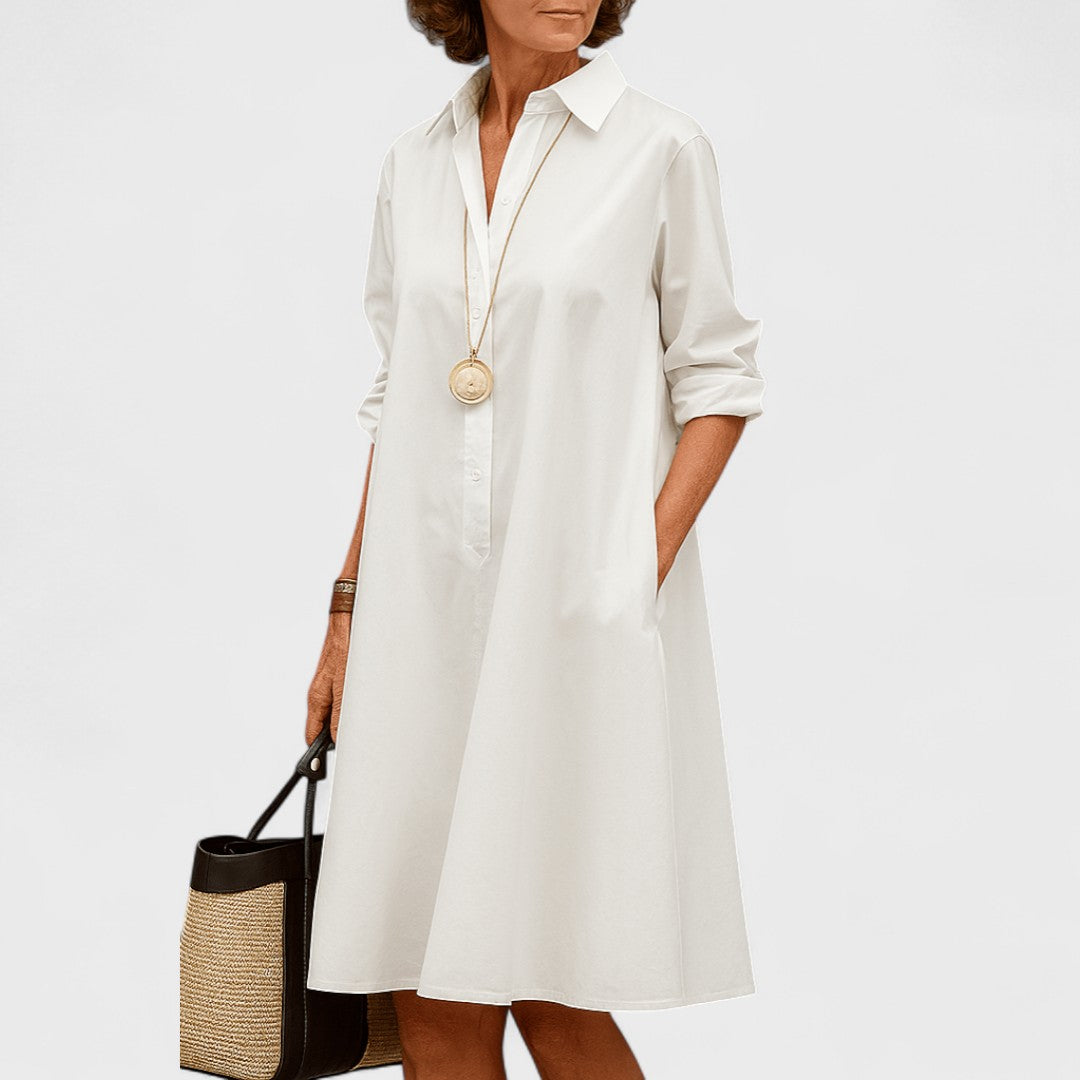 WALTRAUD™ | Abito Chemisier Midi Elegante