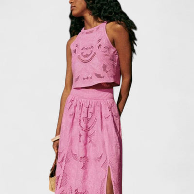 OLYMPE™ | Set Estivo in Pizzo con Top e Gonna