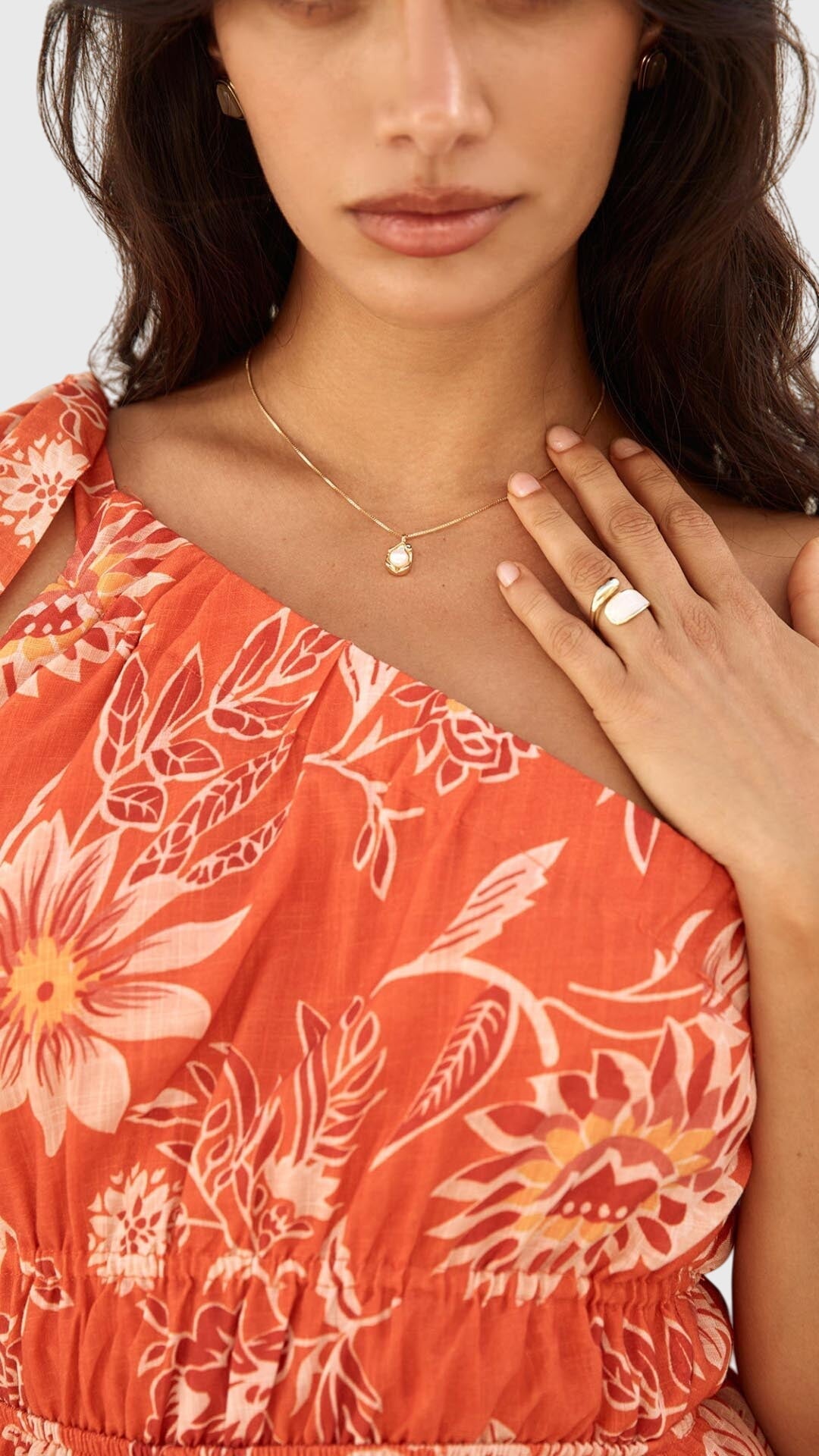 BAILEY™ | Collana con Pendente in Perla Dorata