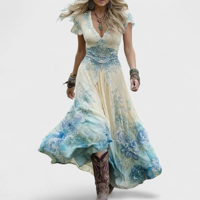 FLORA™ | Abito Boho Chic Floreale