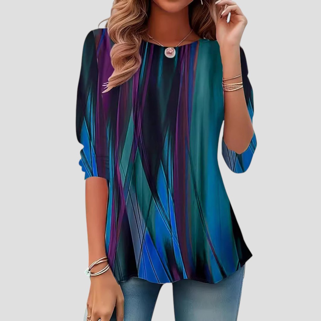 MARTA™ | Camicia Stampa Artistica a Maniche Lunghe