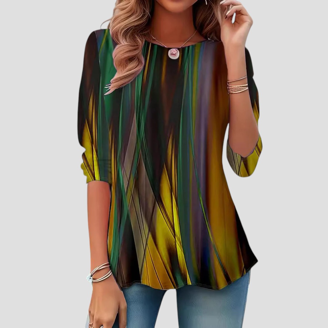 MARTA™ | Camicia Stampa Artistica a Maniche Lunghe