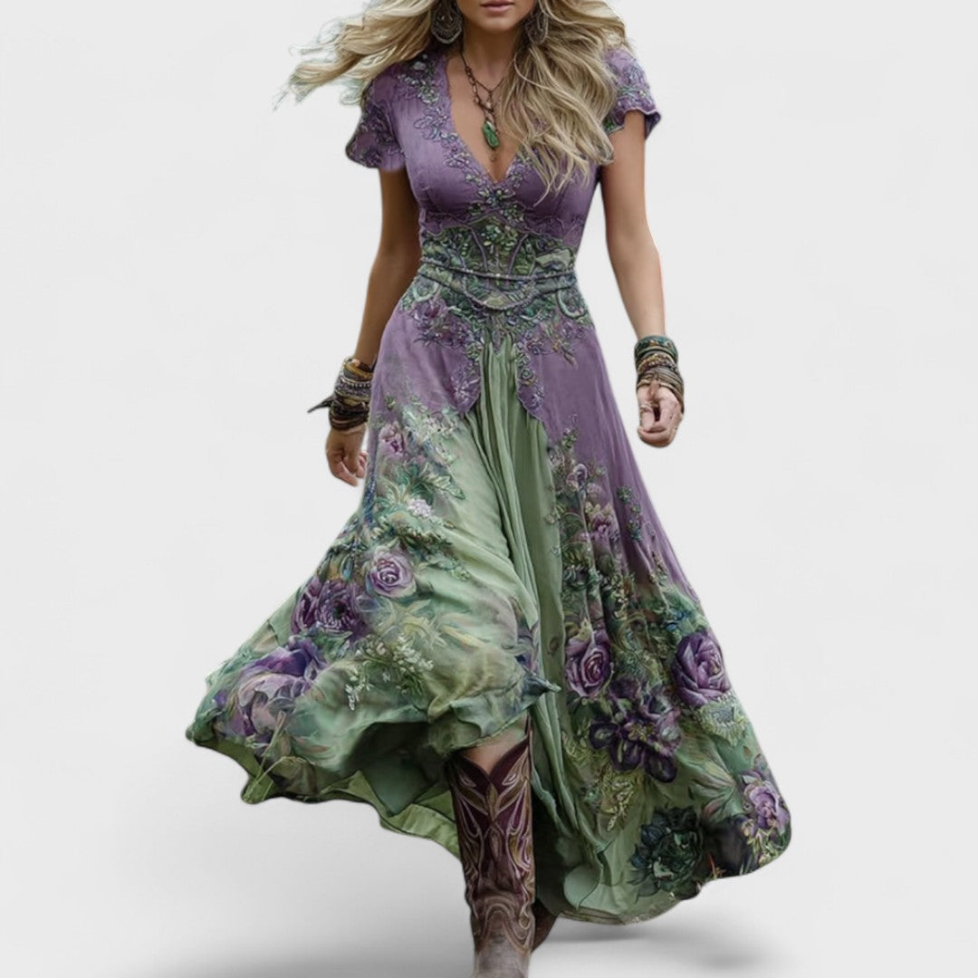 FLORA™ | Abito Boho Chic Floreale