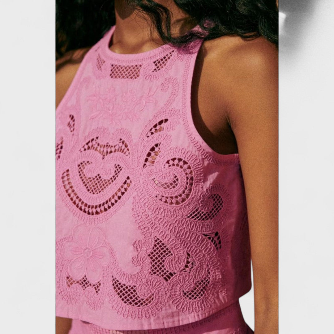 OLYMPE™ | Set Estivo in Pizzo con Top e Gonna