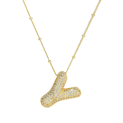 SAVANNAH™ | Collana con Lettera a Bolla in Zirconia