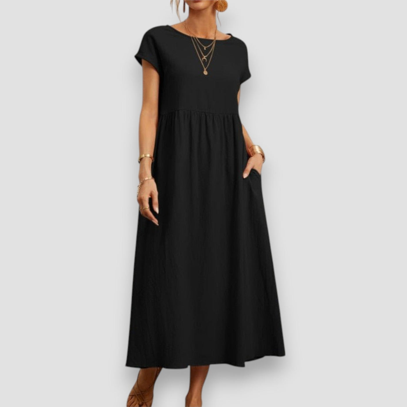 ALESSI™ | Abito Estivo Lungo in Tessuto Leggero