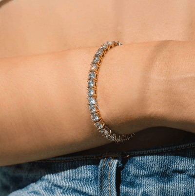 SYLWIA™ | Bracciale Tennis in Acciaio con Zirconia