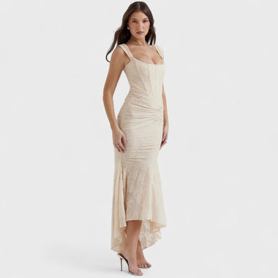 CARISIA™ | Abito Lungo in Pizzo