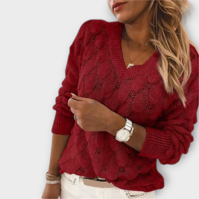 NOEMIER™ | Pullover con Scollo a V in Maglia Morbida